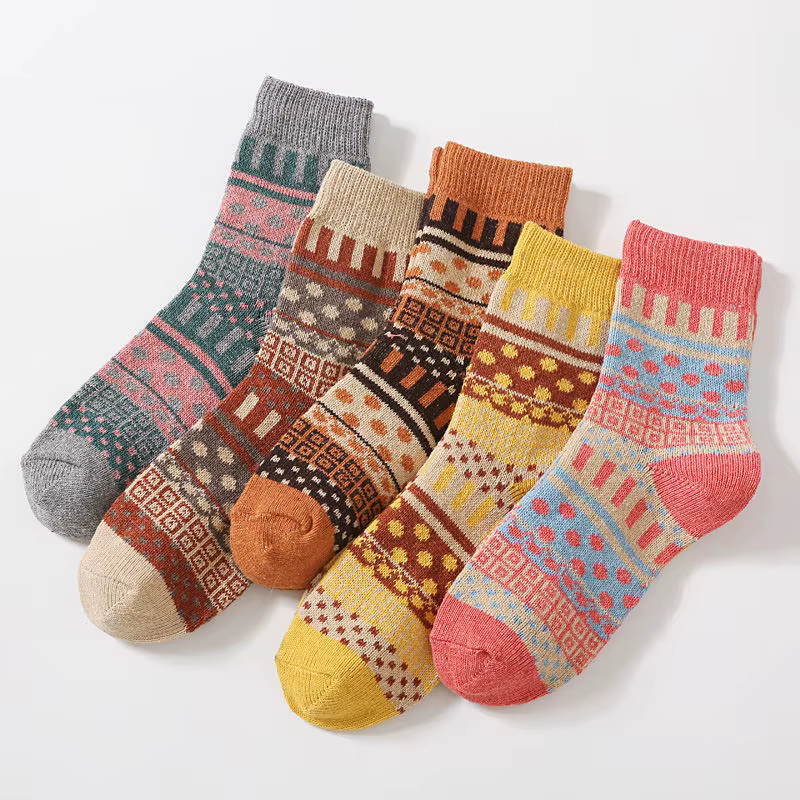 Lumi Women's Nordic Wool Socks 5-Pair Pack